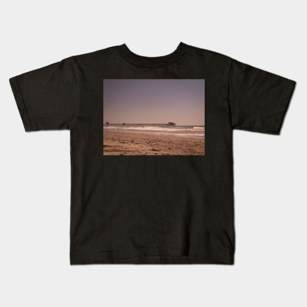 Oceanside California Pier Photo from Beach V2 Kids T-Shirt by Family journey with God